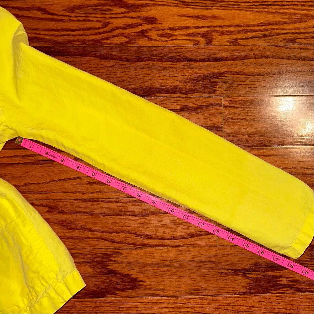 JCrew Linen Blend Bright Yellow 2-Button Blazer Jacket Size 0 - Picture 12 of 13